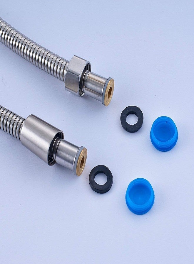 اونست أنبوب دش مرن من الفولاذ المقاوم للصدأ من Honest، بطول 1.5 متر، فضي (عبوة من 4 قطع) - Image 5